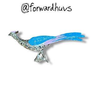 Bundle Sale 3 for $15 | Vintage Gerry Brooch Silver Metal with Blue Enamel